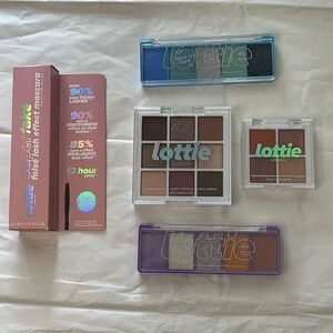 NEW Lottie London Bundle of 4 Palettes and 1 Mascara